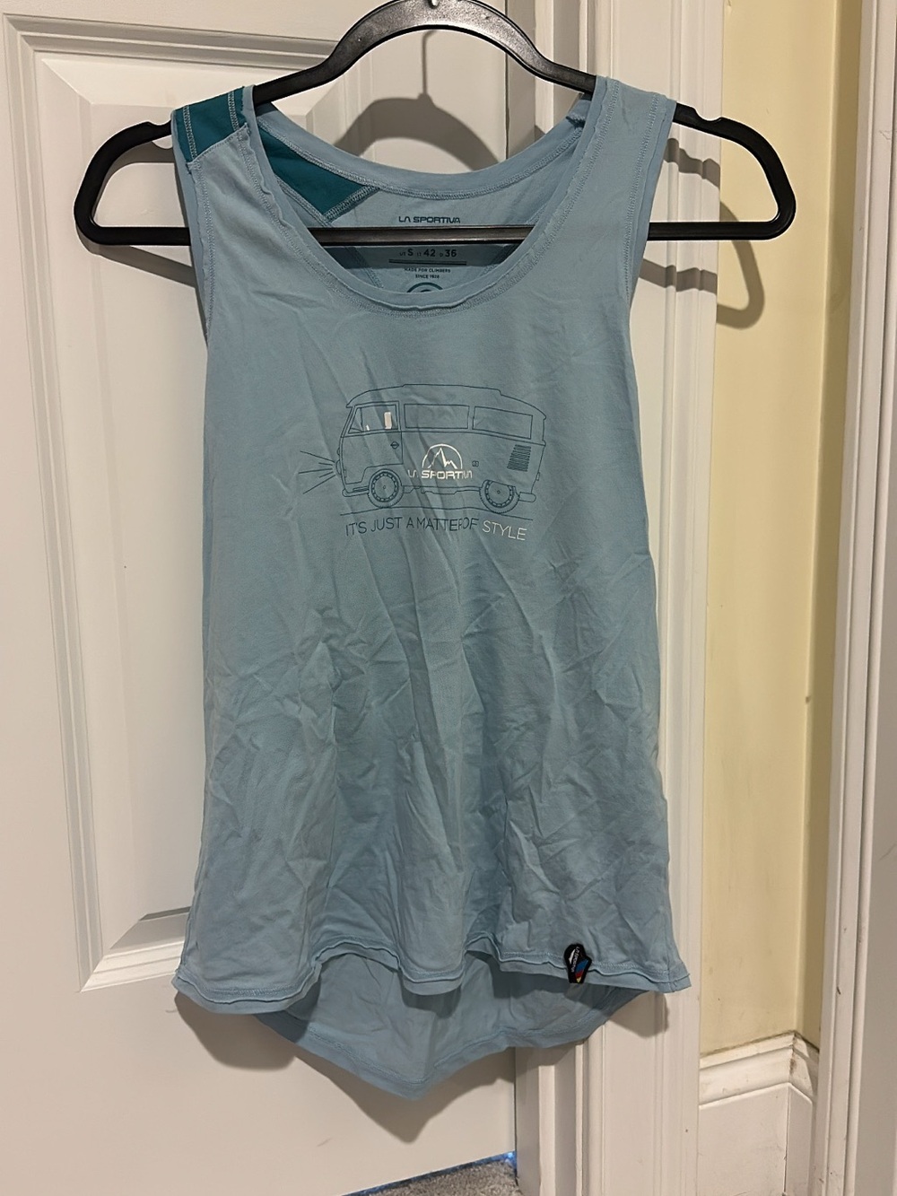 La Sportiva Pale Blue Graphic Racerback Tank